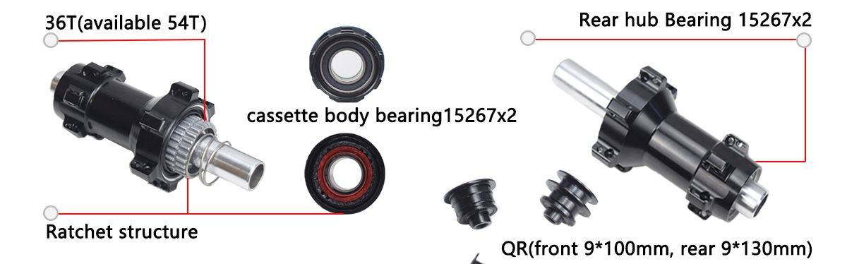 Road bike hub ratchet 36T shimano 11s for rim brake