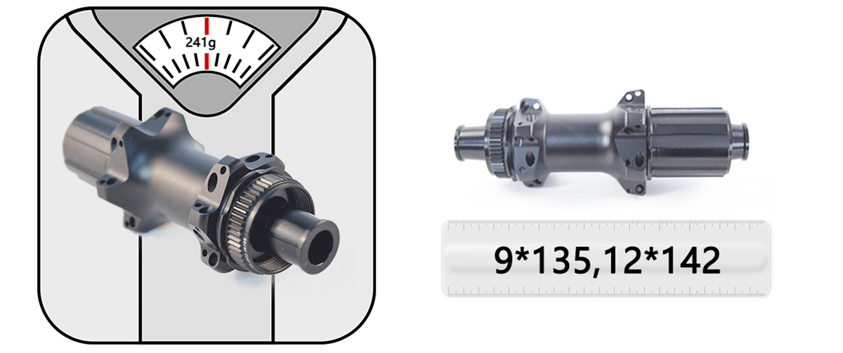 Rear hub 10*135mm or 12*142mm