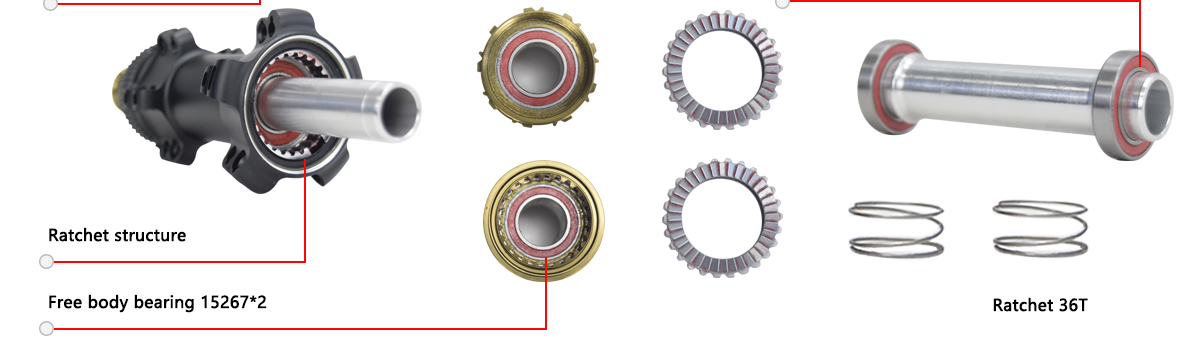 Straight pull center lock hub