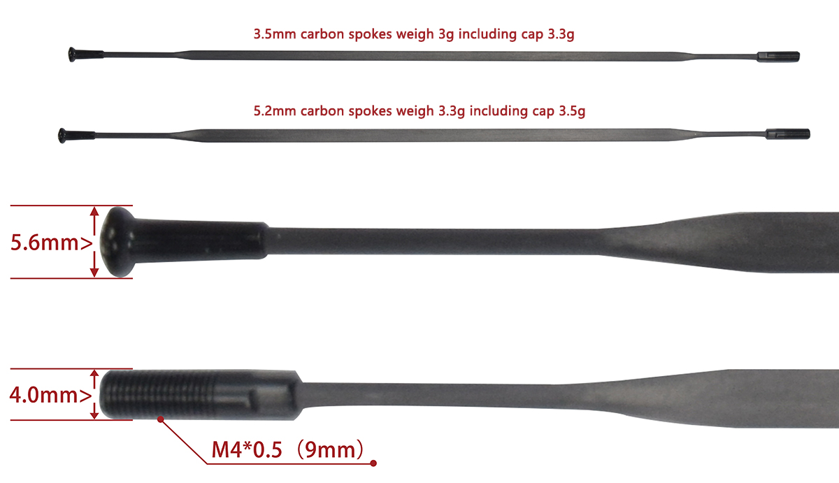 Carbon spoke 3.5mm or 5.2mm