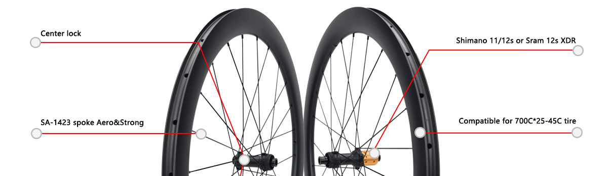 26mm 28mm width carbon road rims wheelset